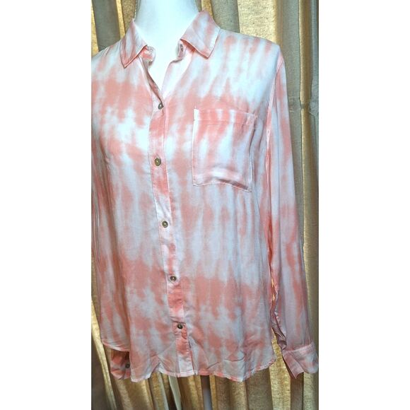 Rails Josephine Tailored Tie Dye Womens Button Down Blouse Size Small - Picture 2 of 9